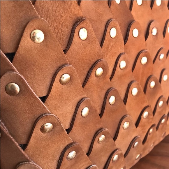 Pierotucci Ferenze Italian suede studded shoulder bag - Picture 10 of 11